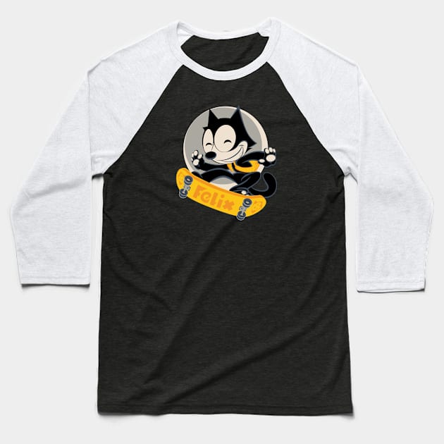 Flippin' Felix Baseball T-Shirt by majanation